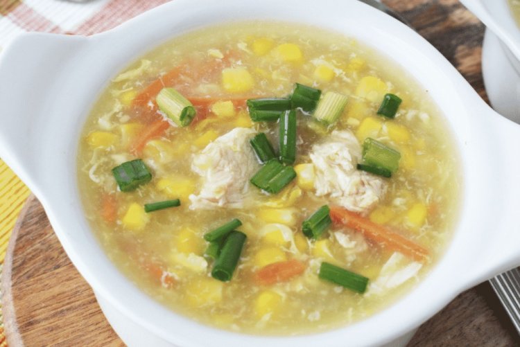 Куриный суп с тыквой и кукурузой