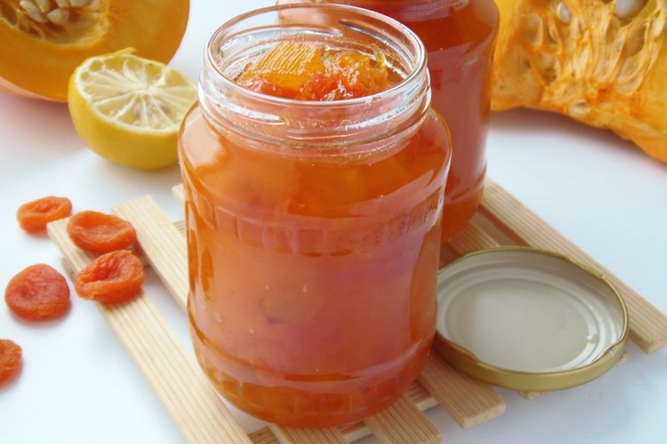 Быстрое варенье из тыквы с курагой