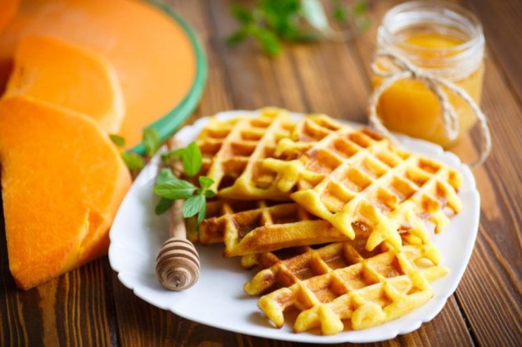 Бельгийские вафли с тыквой