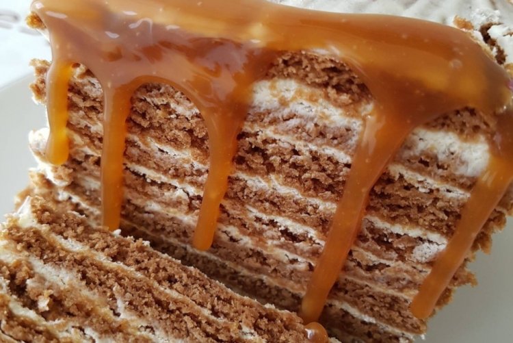 Карамельный торт на сковороде