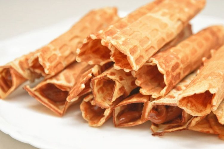 Вафельные трубочки на сметане