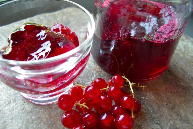 Желе из красной смородины с желатином без сахара