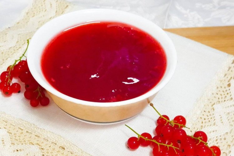 Желе из отвара красной смородины с желатином