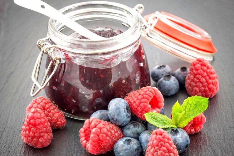 Джем из черники с малиной