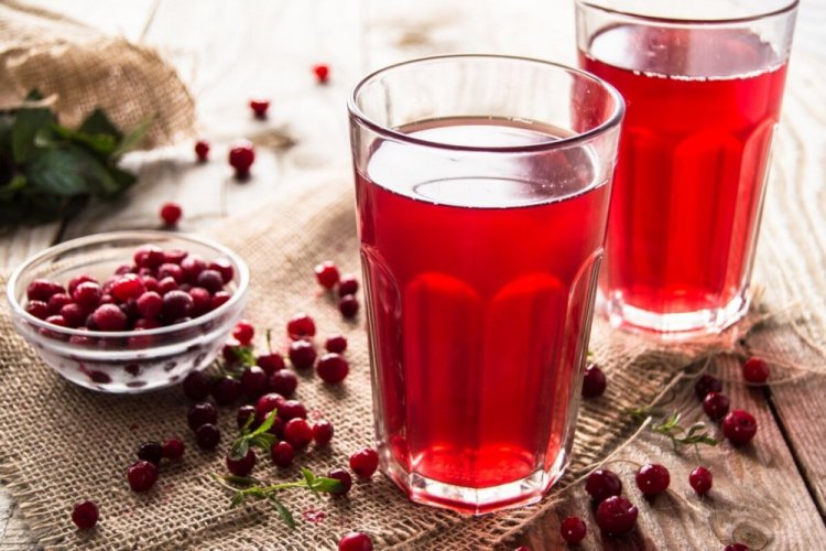 Клюквенный морс с калиной