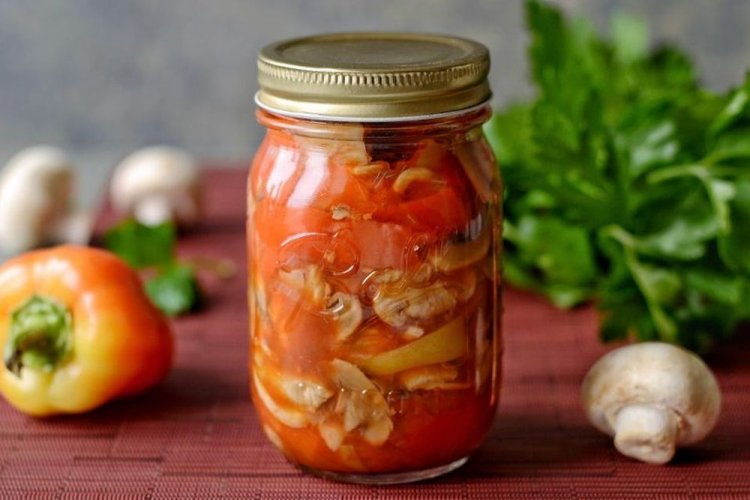 Лечо с шампиньонами