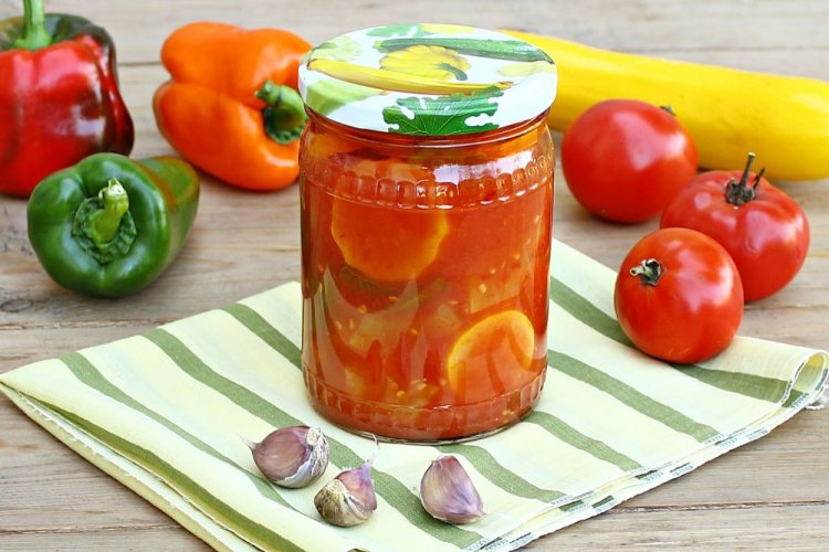 Лечо из кабачков и болгарского перца на зиму