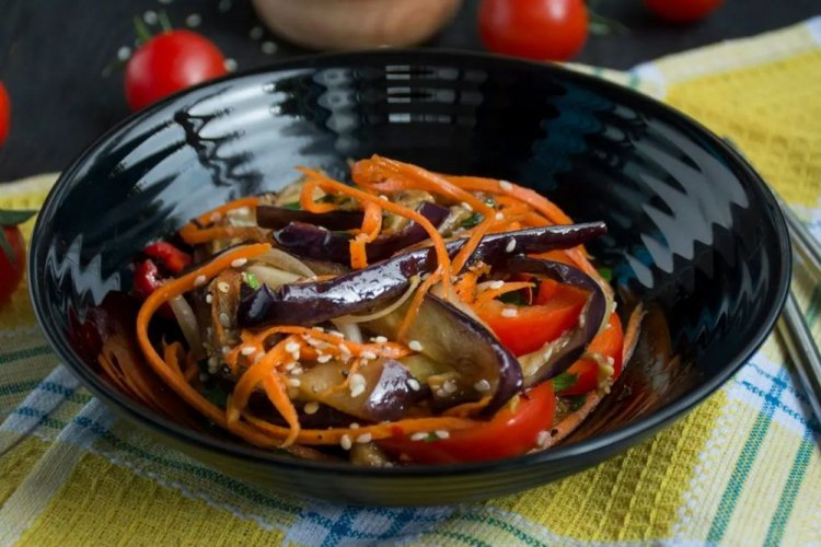 Баклажаны по-корейски быстрого приготовления