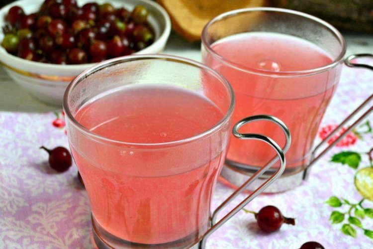 Компот из пюре крыжовника