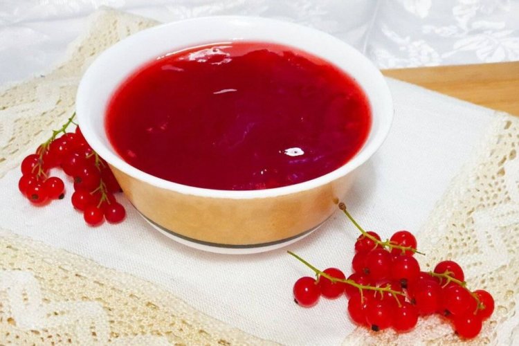 Желе из красной смородины с лимонным соком