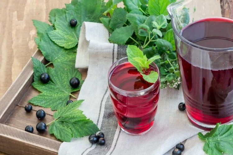 Компот из мелиссы и черной смородины