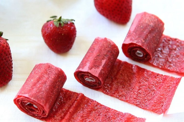 Пастила из красной смородины с клубникой