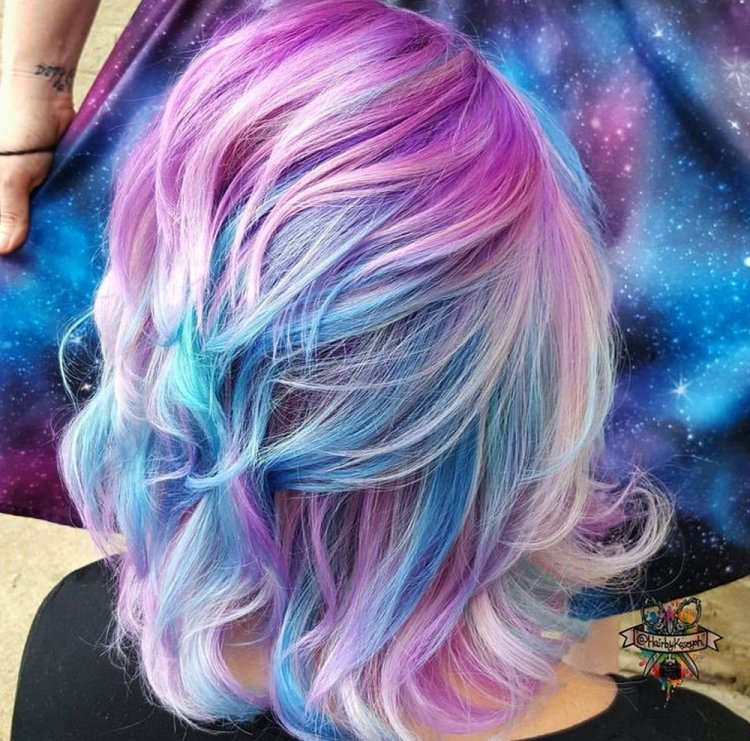 Окрашивание Galaxy hair