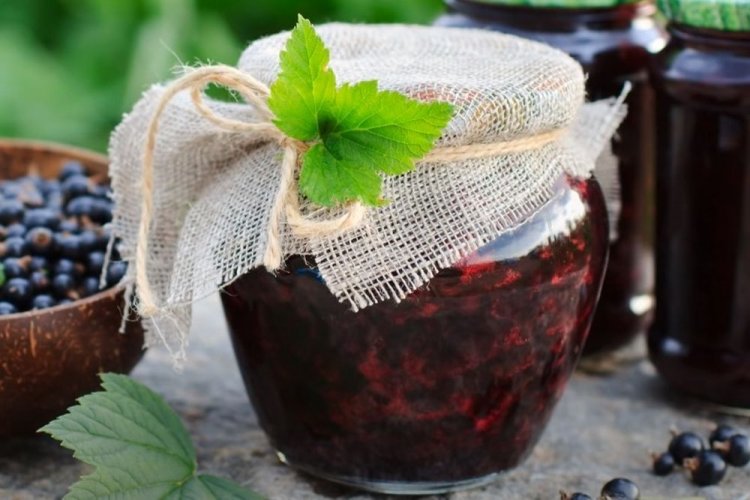 Черная смородина с ванилином и сахаром на зиму