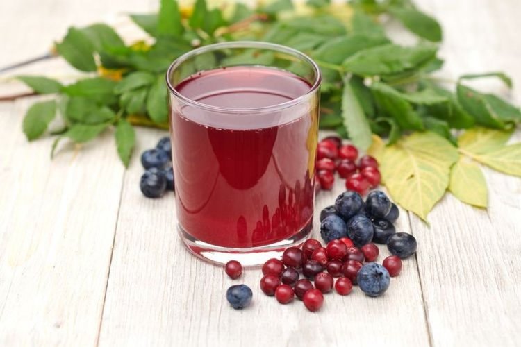 Компот из ирги и клюквы с медом