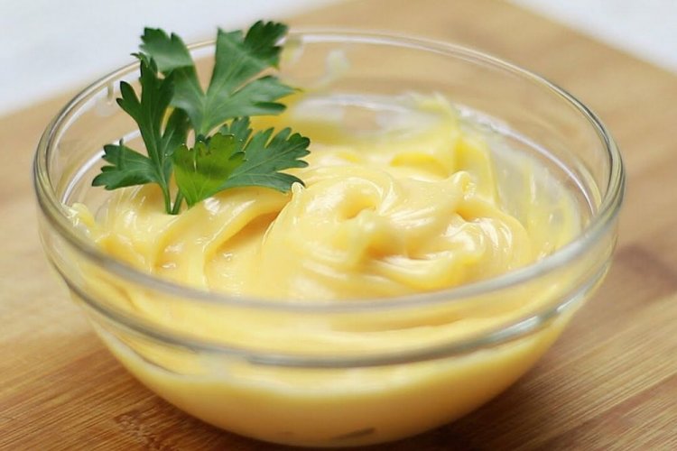 Постный майонез с мукой и куркумой