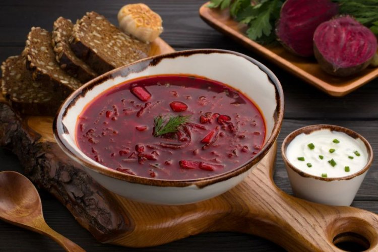 Красный борщ без мяса