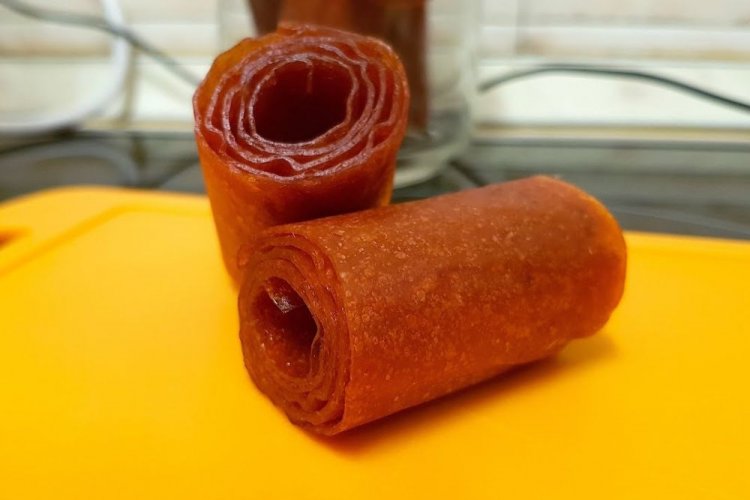 Пастила из абрикосов и красной смородины в электросушилке