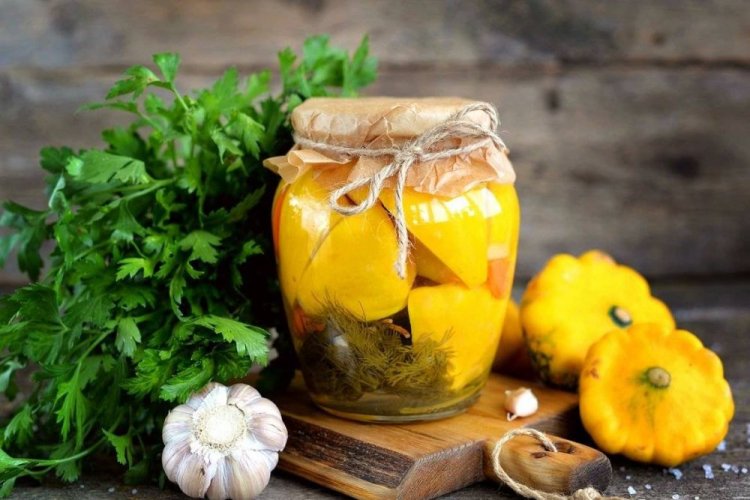 Маринованные патиссоны – классический рецепт