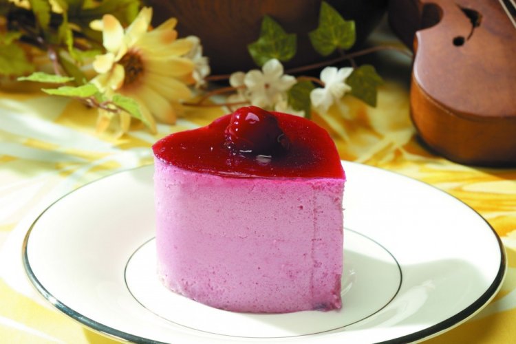 Желе из вишни и творога с желатином