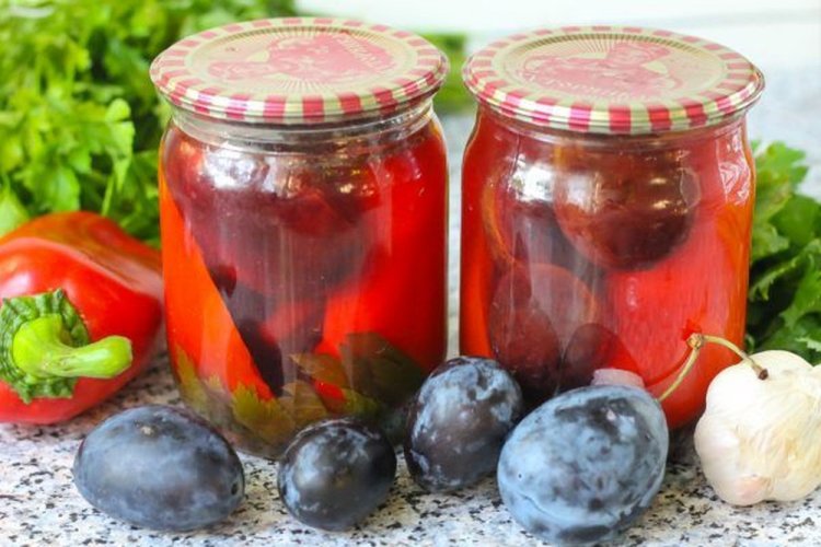 Слива с болгарским перцем на зиму