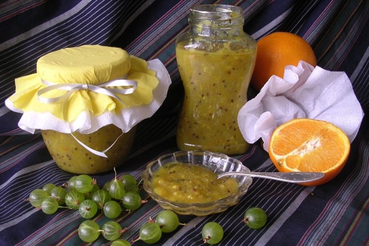 Джем из крыжовника с апельсином