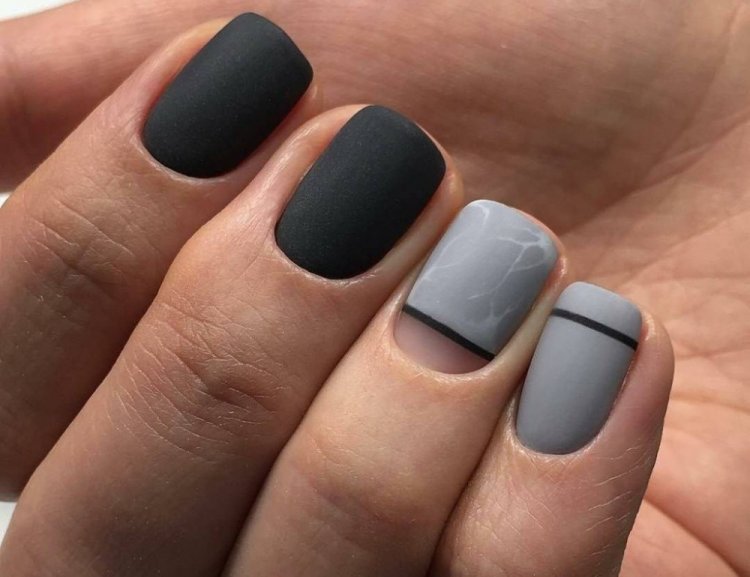 Матовый весенний маникюр