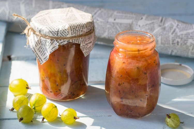 Желе из крыжовника с сахаром и медом