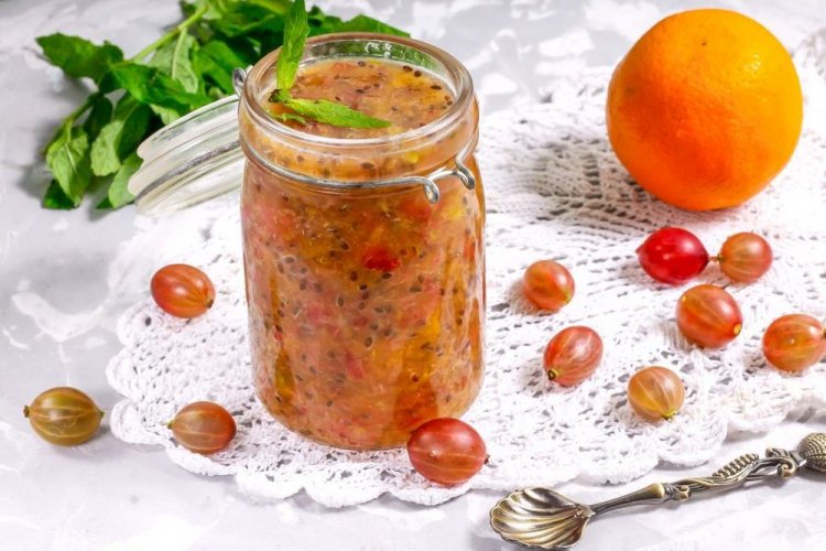 Желе из крыжовника с апельсином