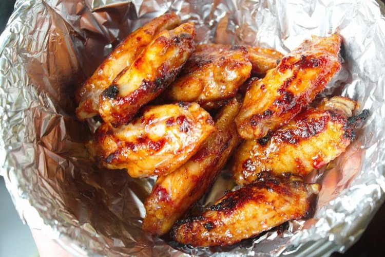 Куриные крылышки в кетчупе и майонезе