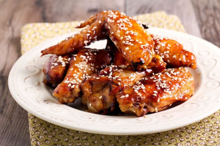 Куриные крылышки терияки на мангале