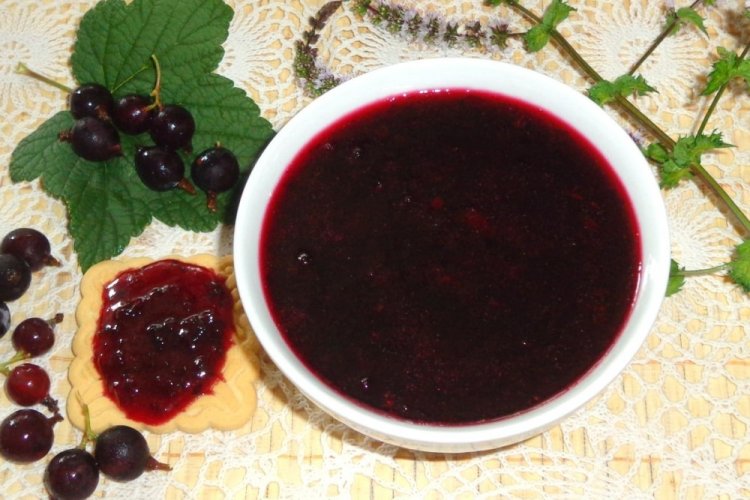 Повидло из крыжовника и черной смородины