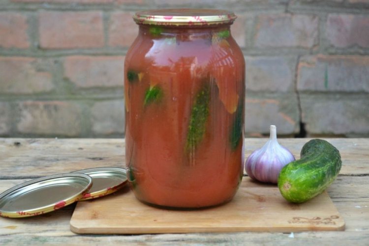 Огурцы без сахара с кетчупом