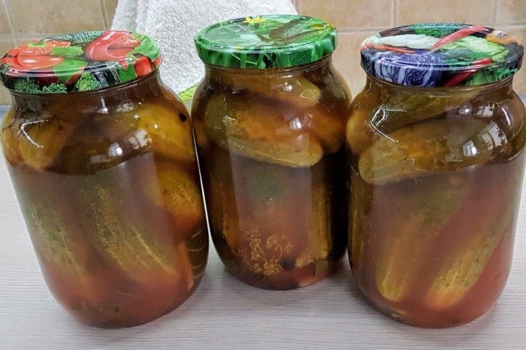 Огурцы с кетчупом и имбирем на зиму