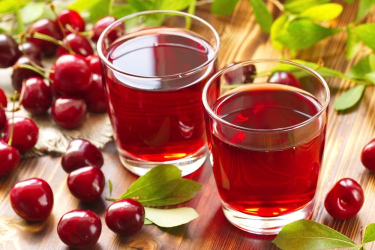 Морс из вишни с апельсином