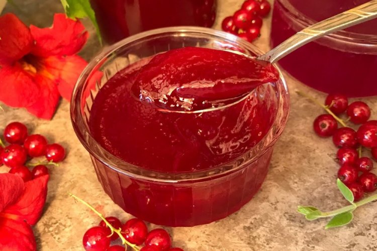 Желе из красной смородины без сахара с агар-агаром