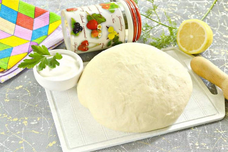Тесто для пиццы на кефире и соде