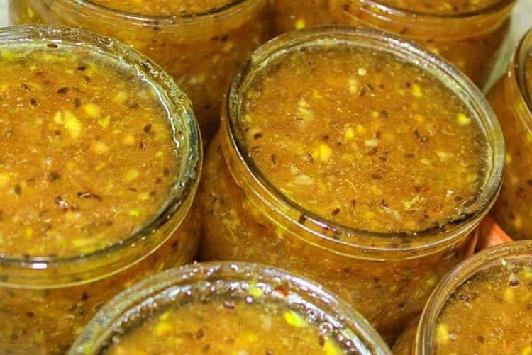 Желе из крыжовника с апельсинами в сиропе