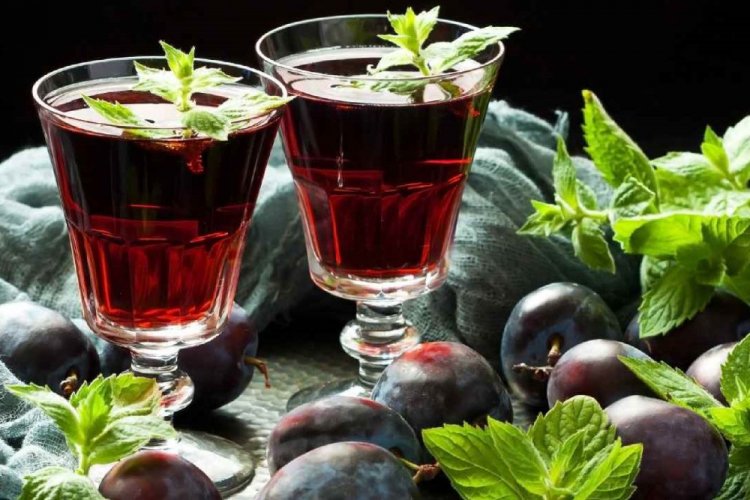 Мятная наливка из сливы