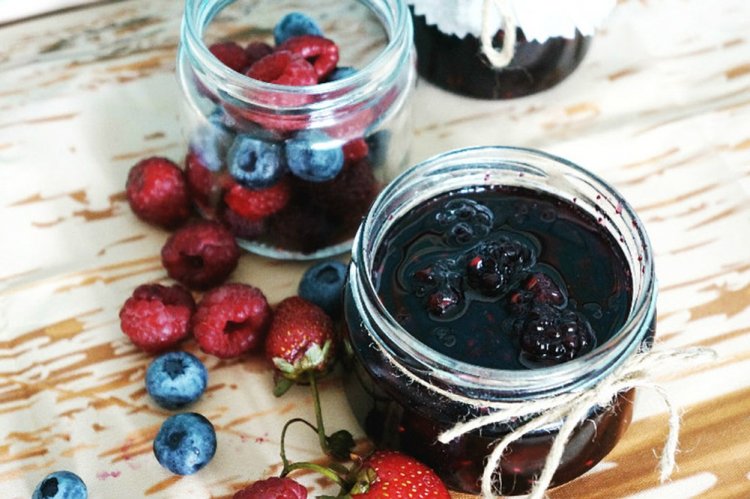 Варенье-пятиминутка из черники и малины