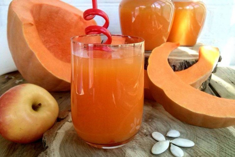 Сок из яблок с тыквой на зиму