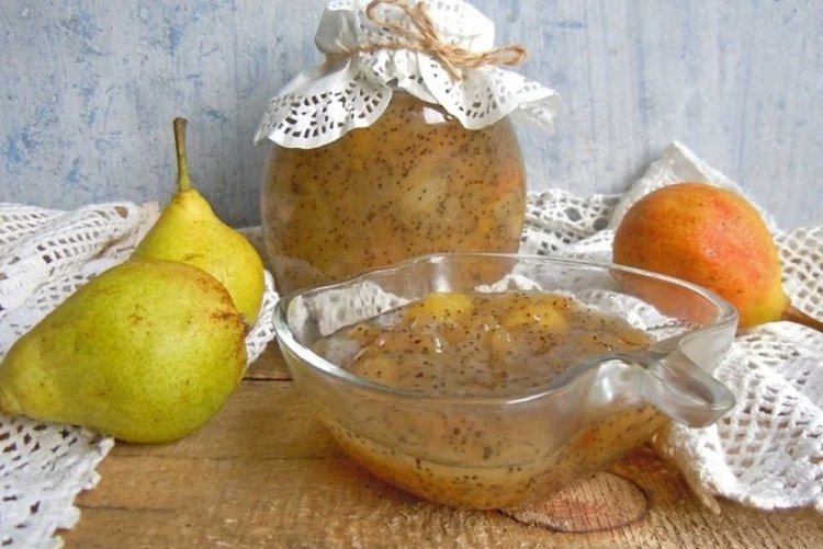 Варенье из груши с маком