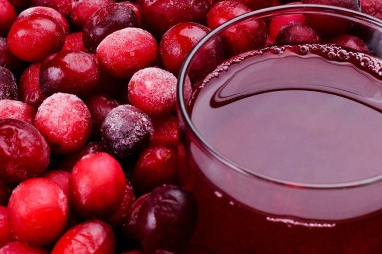 Морс из замороженной брусники