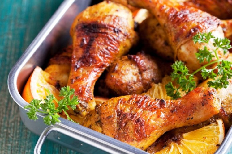 Куриные ножки с апельсинами