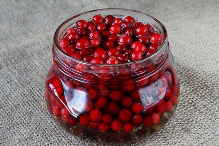 Моченая брусника со специями