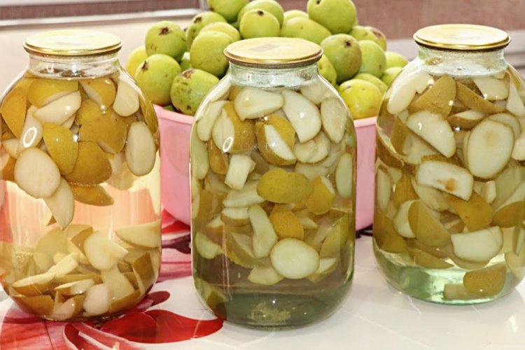 Грушевый компот со стерилизацией