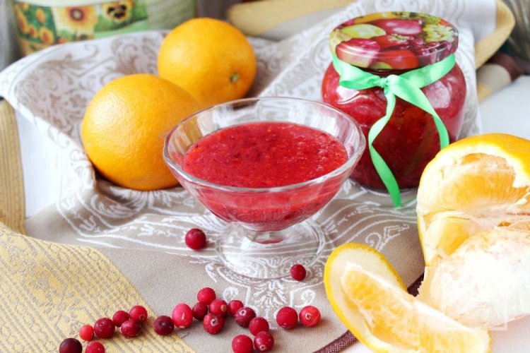 Клюква с апельсином на зиму