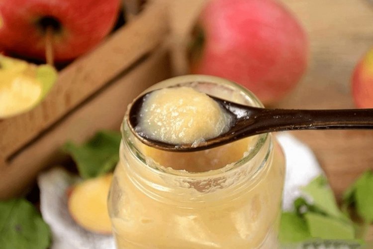 Яблочное пюре с сахаром на зиму