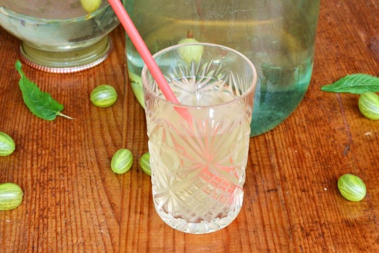 Компот из крыжовника с апельсинами без сахара