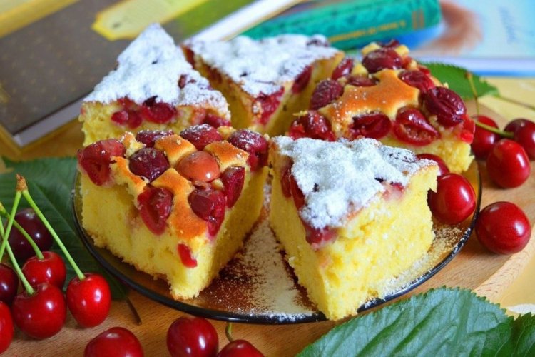 Заливной пирог «Пьяная вишня»